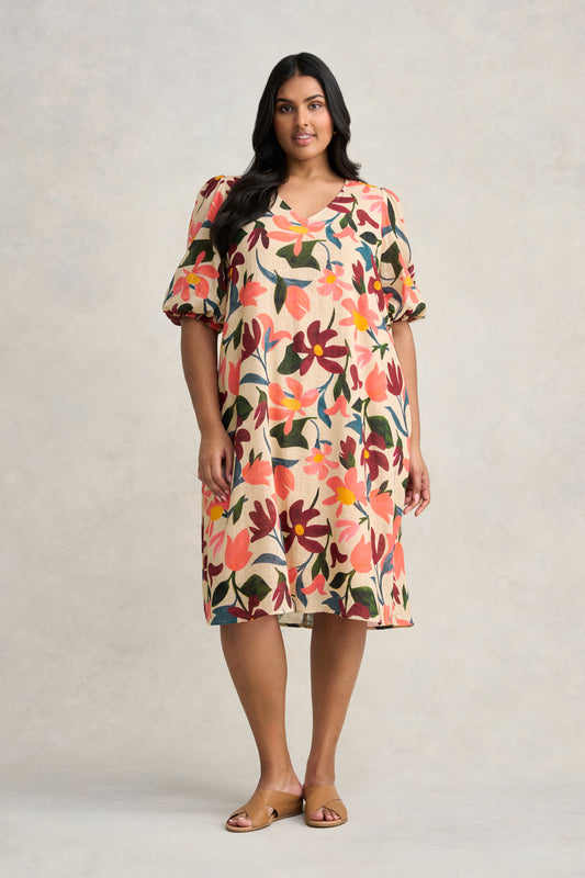 Printed Swing Dress - Joyful Floral