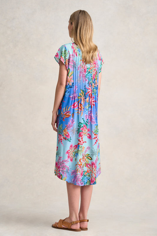 Pleat Front Midi Dress - Midsummer Paisley