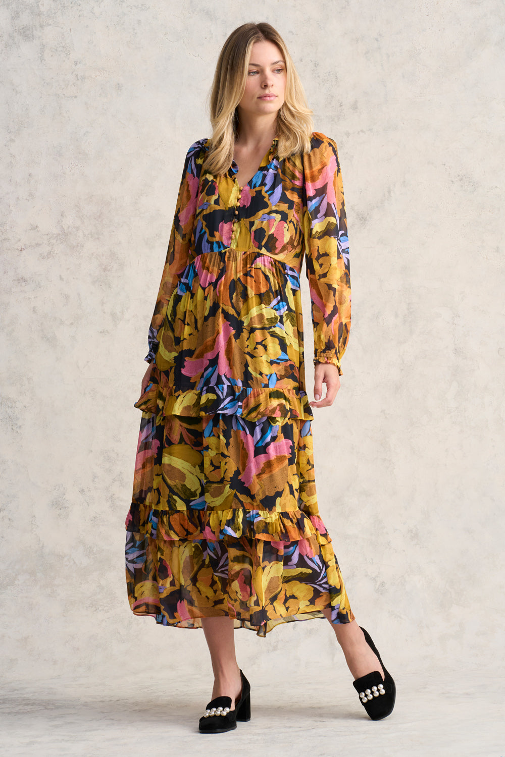 Printed Maxi Dress - Renaissance Print