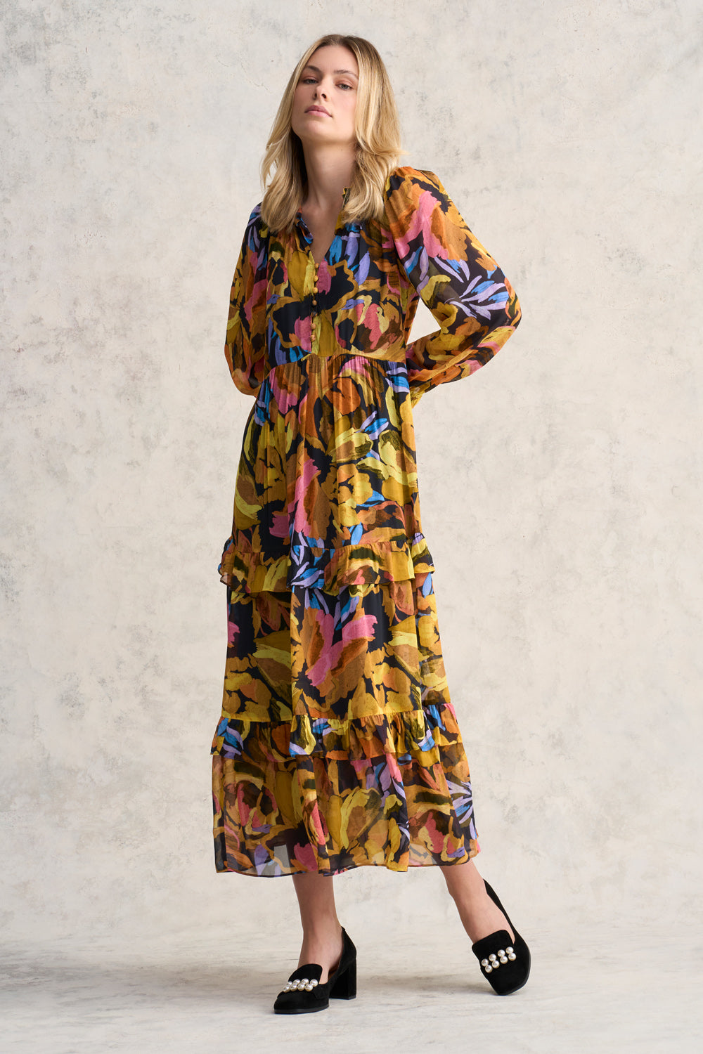Printed Maxi Dress - Renaissance Print