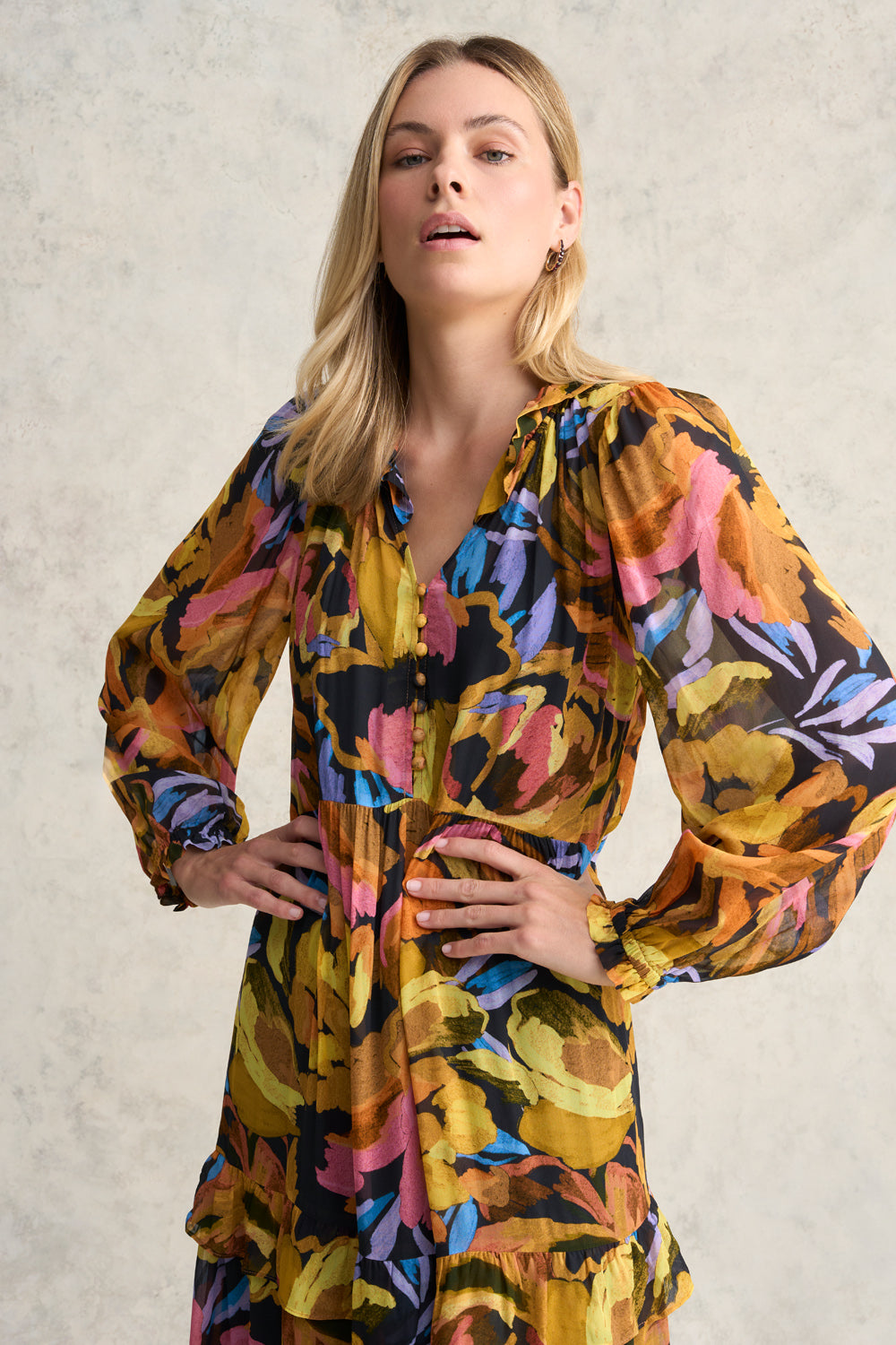 Printed Maxi Dress - Renaissance Print